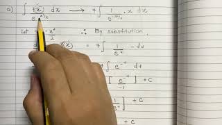 Solving integral by using substitution method
