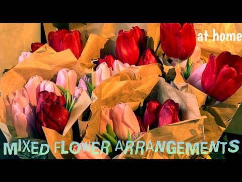 How To Arrange Mixed Flowers In A Vase | Flower Arrangement At Home