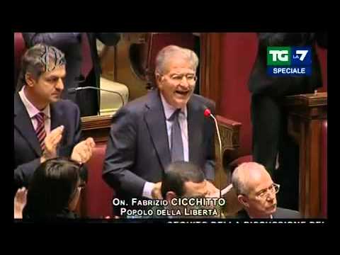 Tg La7 - SPECIALE CRISI DI GOVERNO 12/11/2011 - L'intervento dell'On. Fabrizio Cicchitto