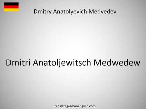 How to say Dmitri Ivanovich Mendeleef in German?