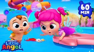 Download lagu MERMAID Vs. BABY! Who will Catch the Toy? | 1 HOUR Little Angel Kids Songs & Nursery Rhymes mp3