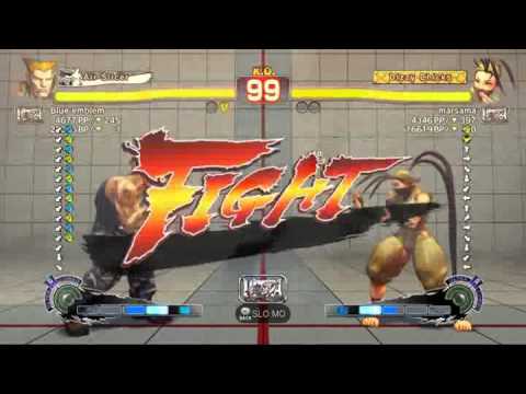 USFIV~ Guile (Blue emblem) vs  Ibuki (marsama) HD