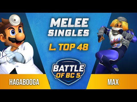 Hagabooga (Dr. Mario) vs max (Sheik) - Melee Singles Losers Top 48 - Battle of BC 5