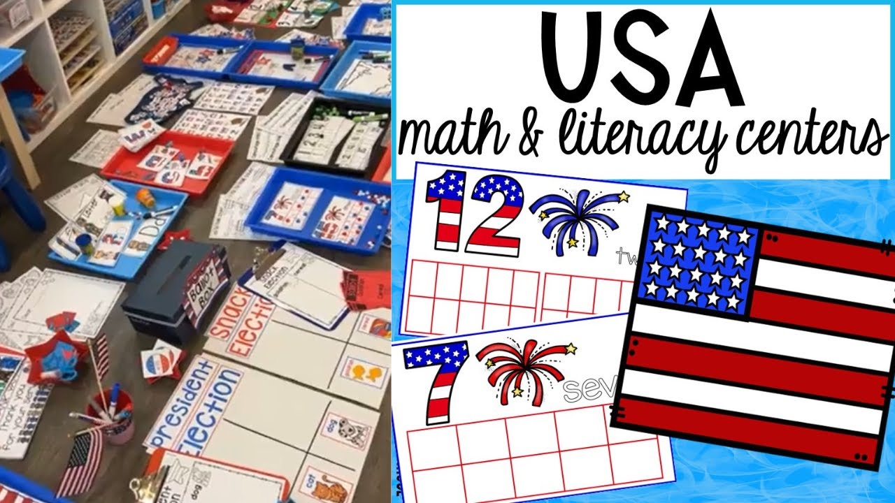 USA Math & Literacy Centers Unit Preview