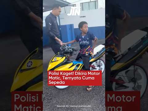 Polisi Kaget! Dikira Motor Matic, Ternyata Cuma Sepeda