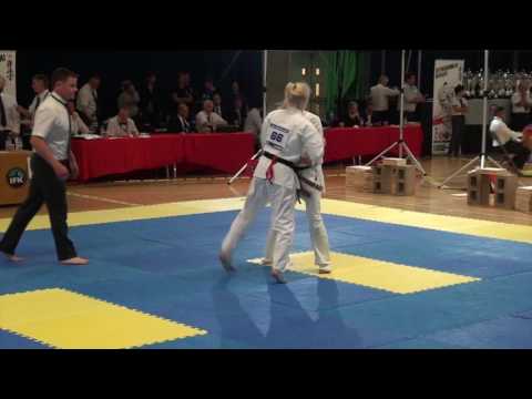 British Karate Kyokushinkai 8th Cup of Europe Kimm Carriere v Iya Kostova