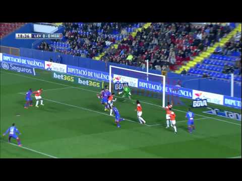 Gol de Barral (1-0) en el Levante UD - Málaga CF - HD