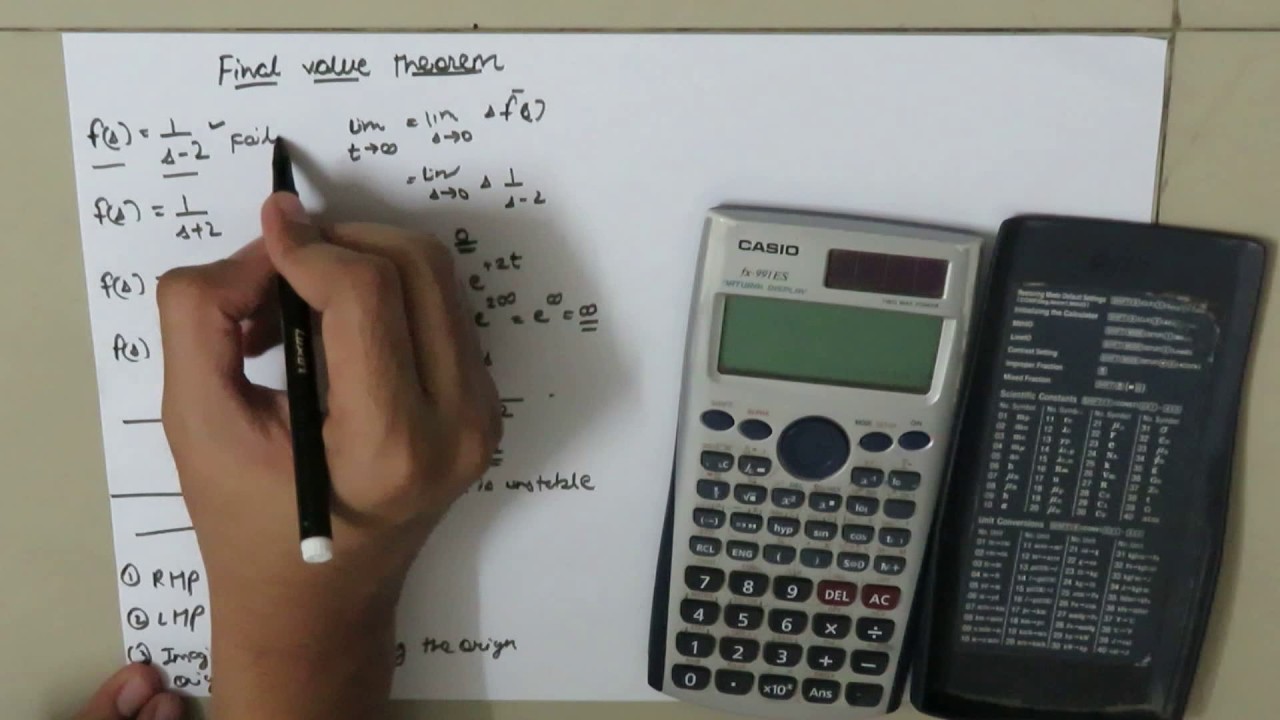 Process Dynamics and control   FINAL VALUE THEOREM