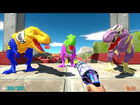 FPS DEATH RUN DRAGON LAND with HP Bar - Animal Revolt Battle Simulator ARBS