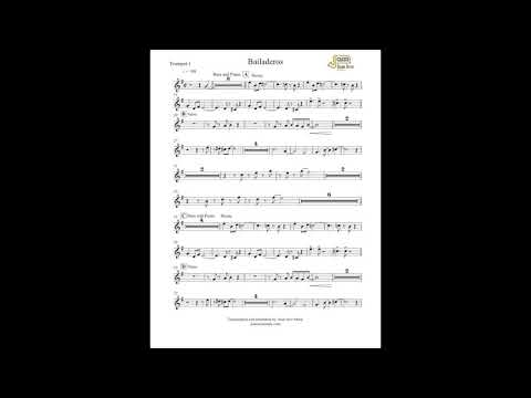 Bailaderos Dminor, Trumpet 1, slower, 80bpm.