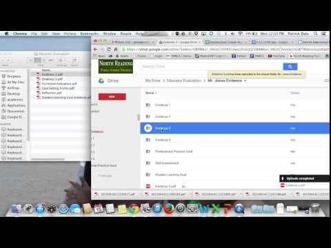 Adding evidence to folders