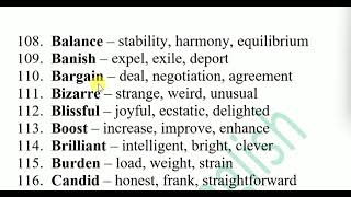 Common Synonyms words list