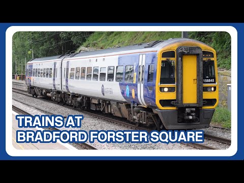 Trains at Bradford Forster Square railway station (06/06/2023)