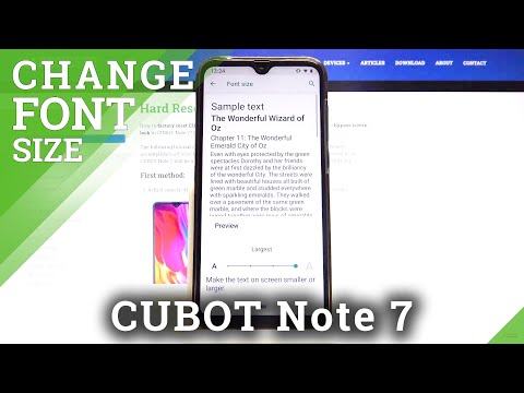 How to Change Font Size in CUBOT Note 7 – Font Customization