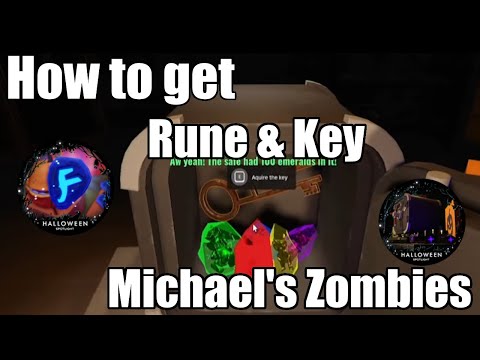 How to get the Rune & Key in Michael's Zombies | Halloween Spotlight | CODE OR ALL STEPS