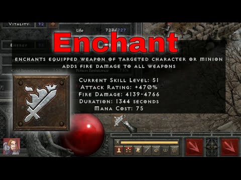 D2R Skills & Abilities - Enchant, Fire Tree (Sorceress)