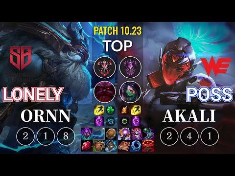 SB Lonely Ornn vs WE Poss Akali Top - KR Patch 10.23