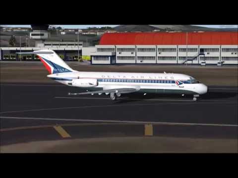 McDonnell Douglas DC9  DELTA AIR LINES TAKE OFF FROM PONTA DELGADA 08 11 2014 FS9 HD