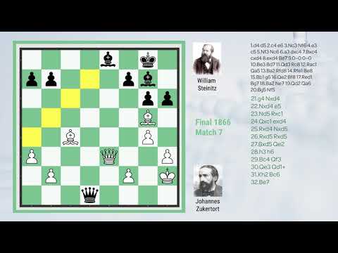 Beautiful End.Chess Championship Final1866 Zukertort vs Steinitz (Match 7)