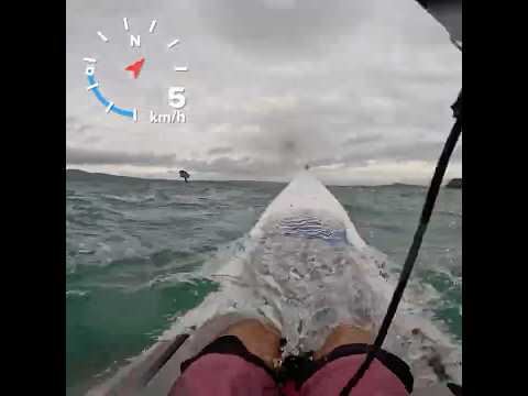 Choppy sea! NK Breeze surfski #surfski #windy #paddlers #newzealand