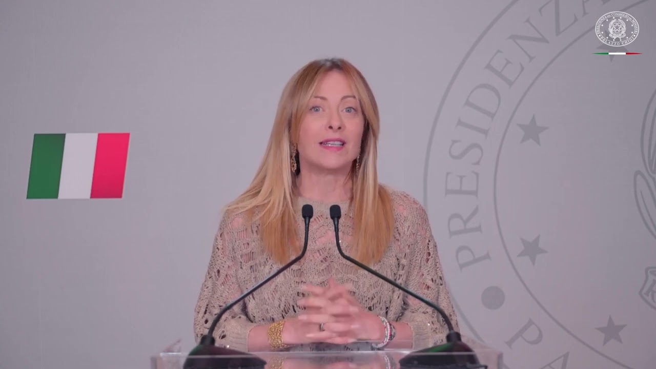 VIDEOMESSAGGIO DELLA PREMIER GIORGIA MELONI