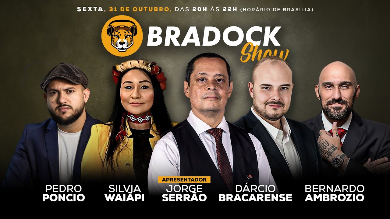 Bradock Show 31/10/25 - Serrão, Dárcio Bracarense, Silvia Waiãpi, Fred Rodrigues e Bernardo Ambrózio