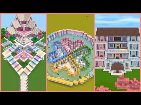 DIY Minecraft,Mini World/How To Build Cute House In Minecraft❤️🔥🥰/Ep4