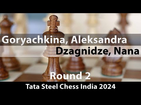 Goryachkina, Aleksandra -- Dzagnidze, Nana, Tata Steel Chess India 2024 blitz, Round 2, 1-0