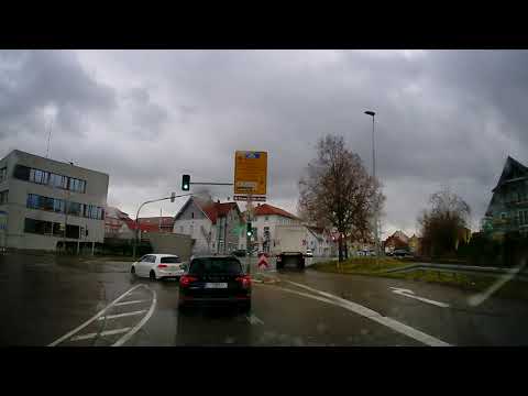 Fahrt von Burladingen über Ulm, A8, A7, A6 nach Schwabach am 29.12.2022