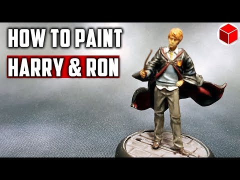 How To Paint Harry Potter and Ron Weasley - Harry Potter Miniatures Adventure Game