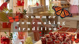 Summer homemaking | homemade cola | 25 POUNDS OF STRAWBERRIES , homemaking tips and recipes