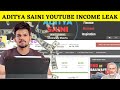 Aditya Saini Monthly Income From Youtube Aditya Saini Monthly Youtube Income