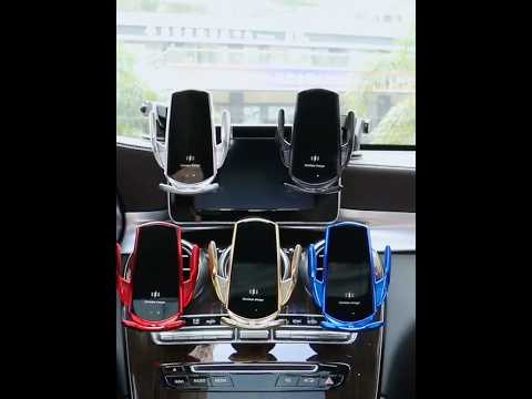 Автодержатель для телефона на панель с беспроводной зарядкой Wireless Charger Q3 (Red) автомобильный держатель с функцией Qi - фото 1 - id-p3052621256
