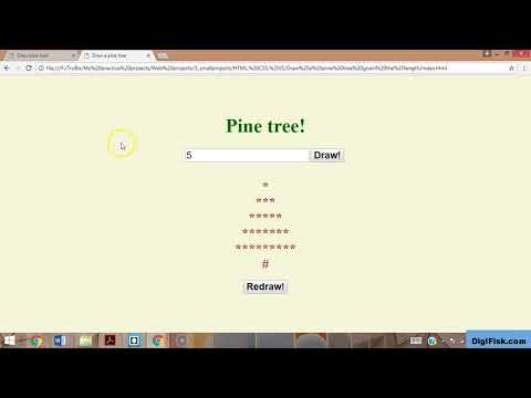 Javascript Tutorials 4 Draw A Pine Tree With Javascript Part1