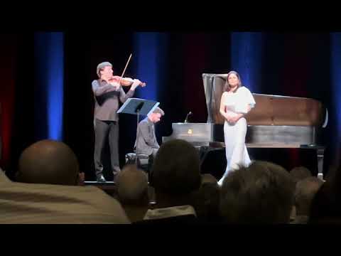 Joshua Bell (violin), Larisa Martinez (soprano) and Peter Dugan (piano).