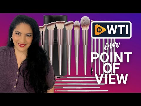BS-MALL Makeup Brush Set 18 Pcs Premium Synthetic Foundation Powder Concealers Eye shadows Blush Makeup Brushes with black case (A-Champagne) - WTI product video review