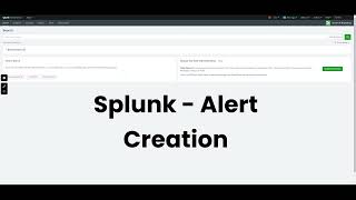 Splunk - Alert Creation