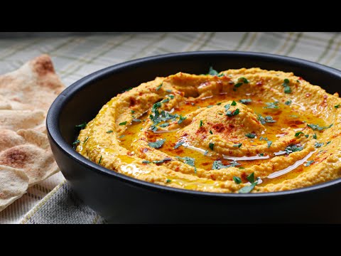 Easy Carrot Hummus Recipe | Vegan Hummus Wrap | How to Make Hummus