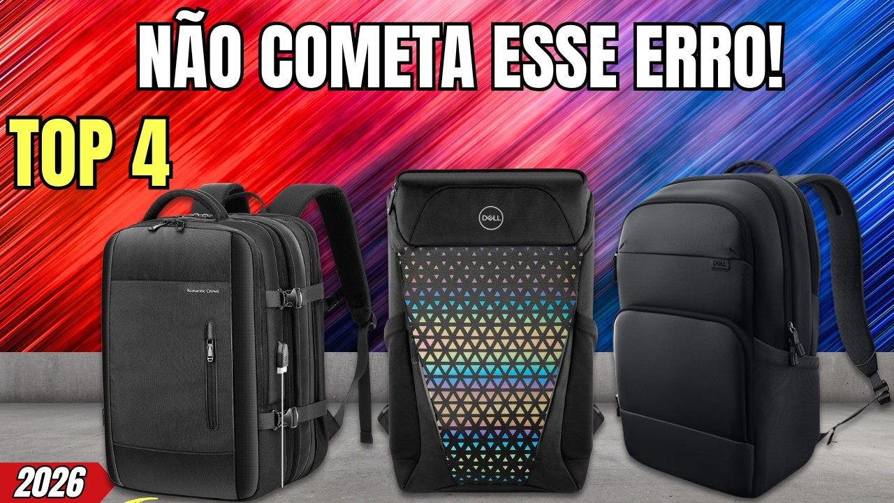As 4 MELHORES Mochilas Para NOTEBOOK Em 2026 | Mochilas Para Notebook QUAL COMPRAR?