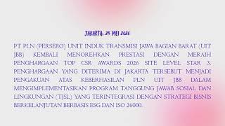 Download lagu Komitmen TJSL Berbasis ESG Berbuah Prestasi, PLN UIT JBB Raih TOP CSR Awards 2026 mp3 Download lagu Komitmen TJSL Berbasis ESG Berbuah Prestasi, PLN UIT JBB Raih TOP CSR Awards 2026 mp3