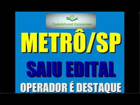 #1 METRÔ SP CONCURSO PÚBLICO PROVAS QUESTÕES SIMULADO CURSO APOSTILA OPERADOR METROVIÁRIO SÃO PAULO