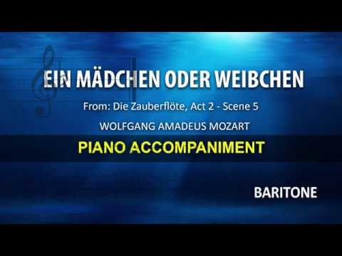 Ein Mädchen oder Weibchen / 🐦✨ Mozart: KARAOKE / Baritone