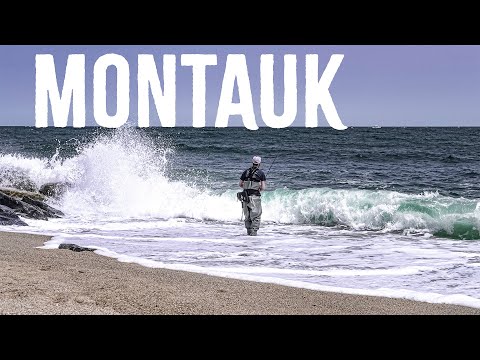 Montauk Surf Fishing - Finding Big Fish - Ep. 1 - (Search for Stripers and Bluefish)
