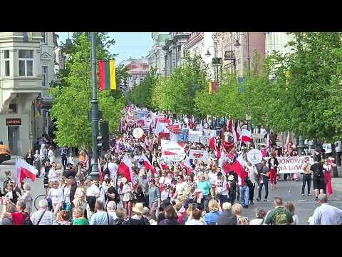 Pochód Polaków litewskich w Wilnie! 