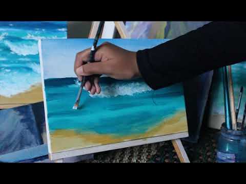   Acrylic Painting Ocean Melukis 
