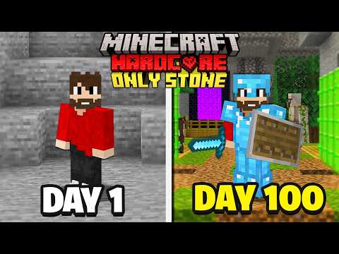 قضيت 100 يوم تحت الأرض في ماين كرافت (عالم فقط ستون)