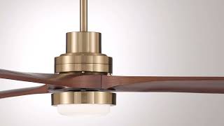 1_Watch A Video About the 66 Casa Delta DC XL Soft Brass Outdoor LED Ceiling Fan with Remote