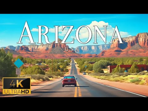 FLYING OVER ARIZONA (4K Video UHD) - Relaxing Music With Beautiful Nature Video For Stress Relief