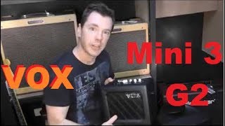 Video thumbnail for Vox Mini 3 G2 portable guitar amp demo @ DW Music! by Gearfacts