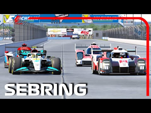 Mercedes F1 2022 W13 vs WEC Le Mans Hypercar vs LMP1 vs LMP2 at Sebring